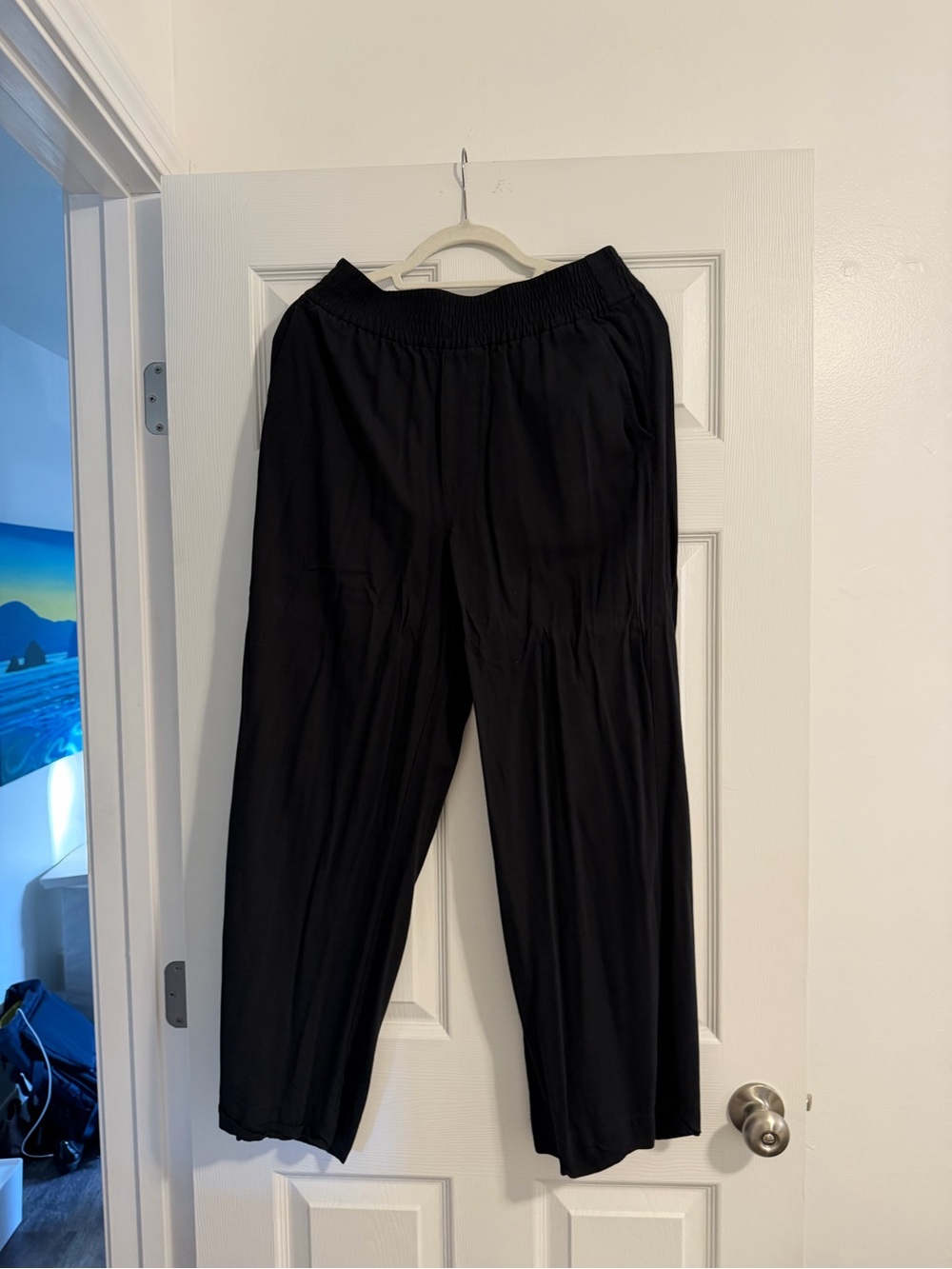 Madewell Carley wide leg pant black